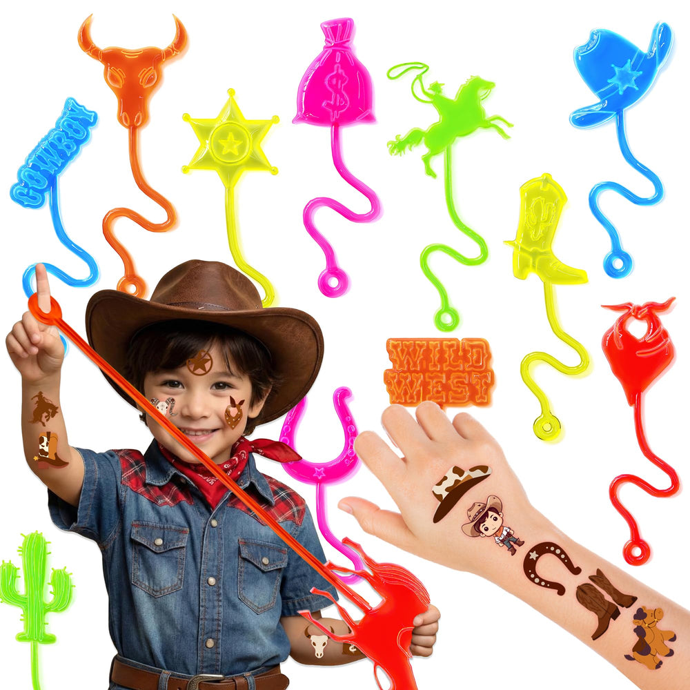91STICKYHAND manos-stick-cowboy, juguete sensorial para fiestas infantiles.