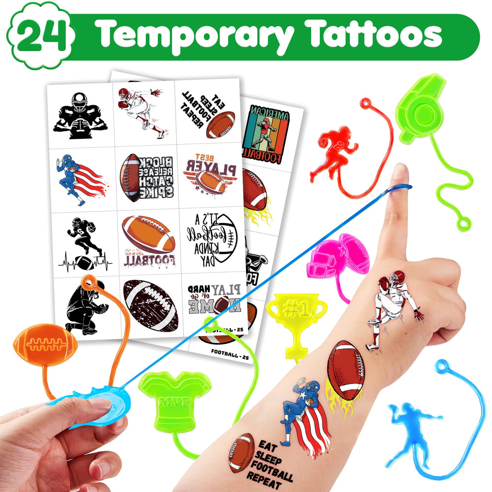 91STICKYHAND tatuajes-futbol-24-unidades: complemento colorido para disfraces.