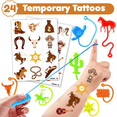 91STICKYHAND tatuajes-temporales-cowboy, complemento perfecto para bolsas de regalo.