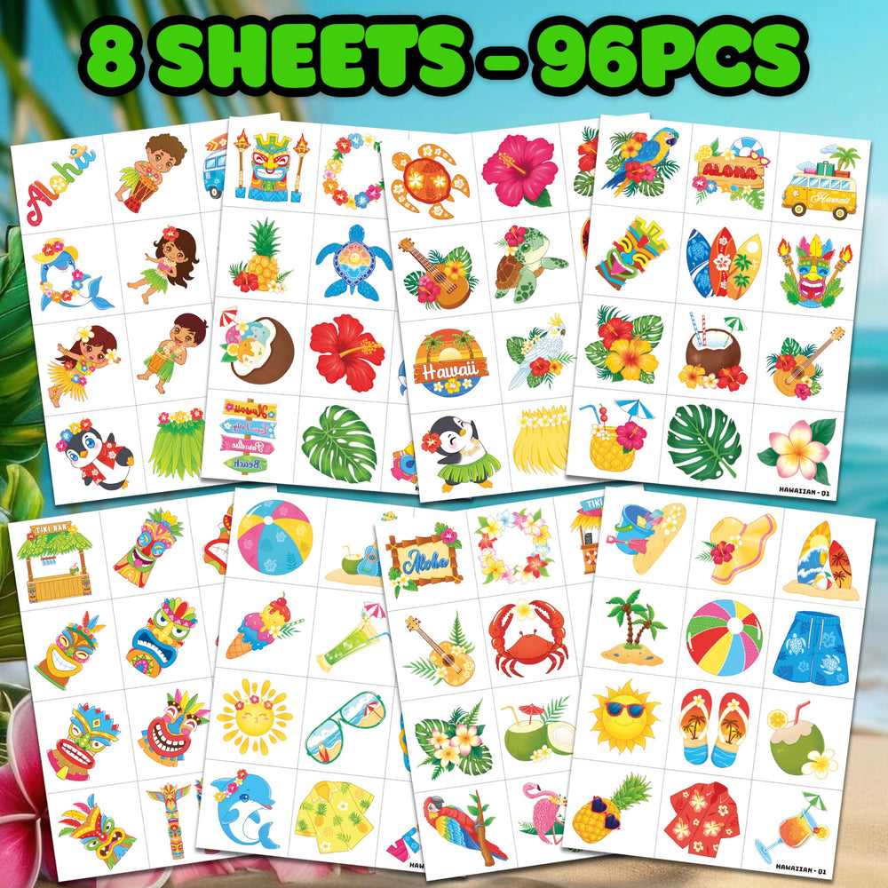 91TATTOOS 96pcs set delivers diverse designs for creative kid-friendly activities.