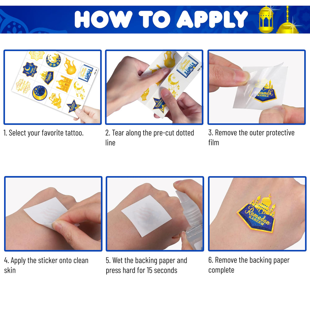 91TATTOOS Simple application steps for quick, mess-free body art.