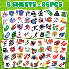 91TATTOOS football party decorations featuring easy-apply temporary tattoos