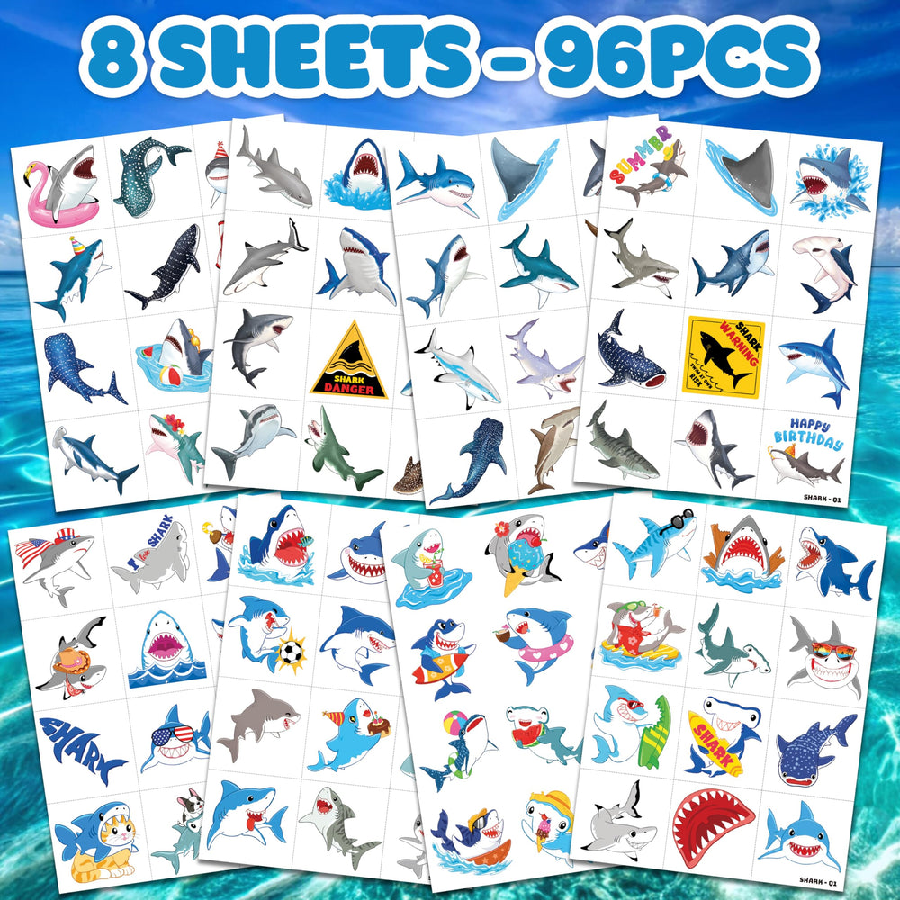 91TATTOOS kid-friendly shark tattoos perfect for birthday activities
