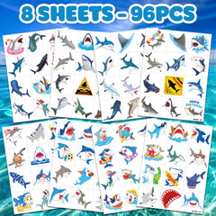 91TATTOOS kid-friendly shark tattoos perfect for birthday activities