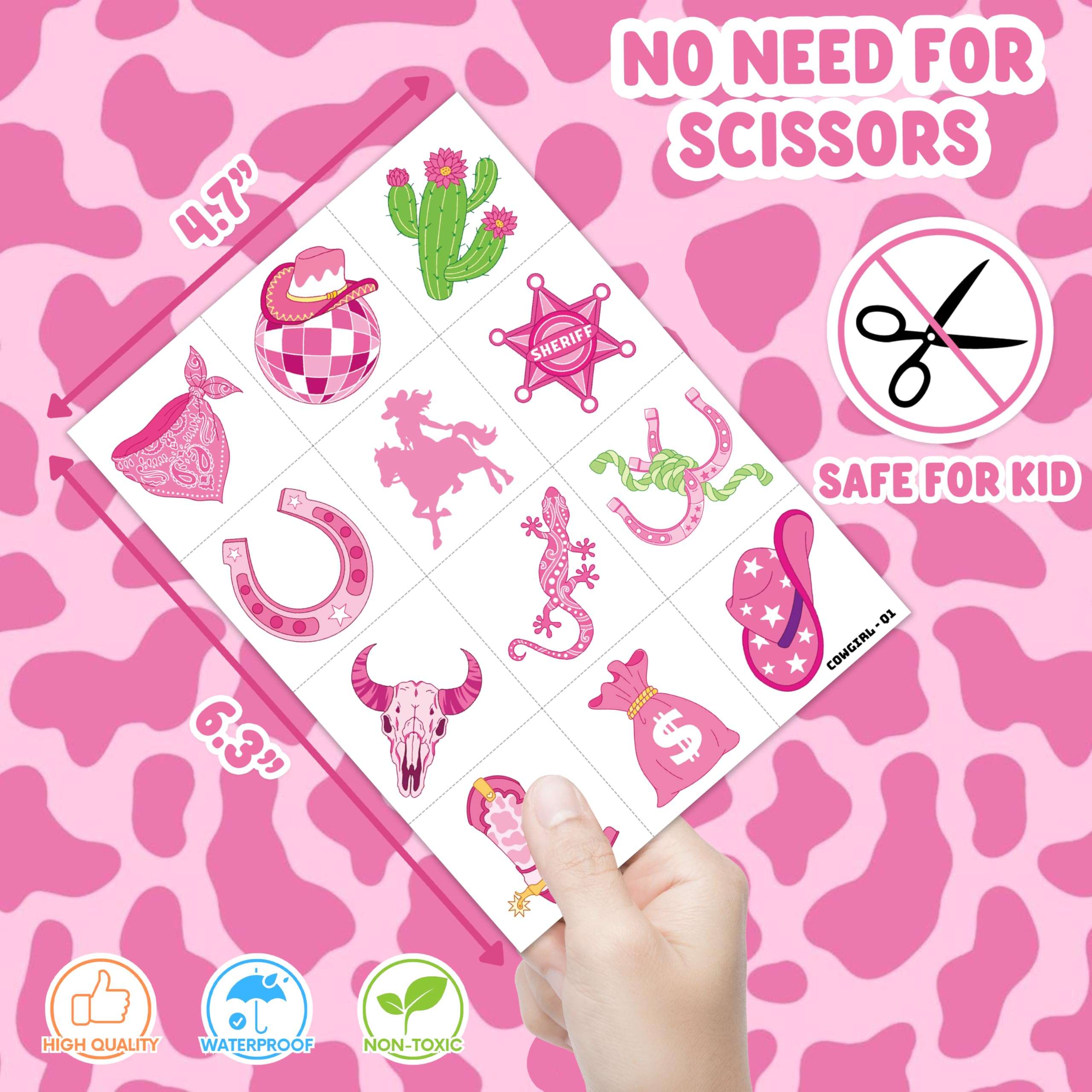 91TATTOOS cowgirl tattoo sheet designs ideal for arm or hand art at events.