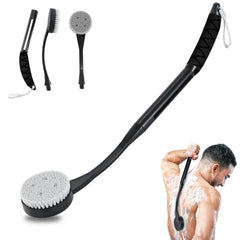 Gobiteli cepillo ducha dorso mango largo 20-5 pulgadas para alcanzar la espalda.