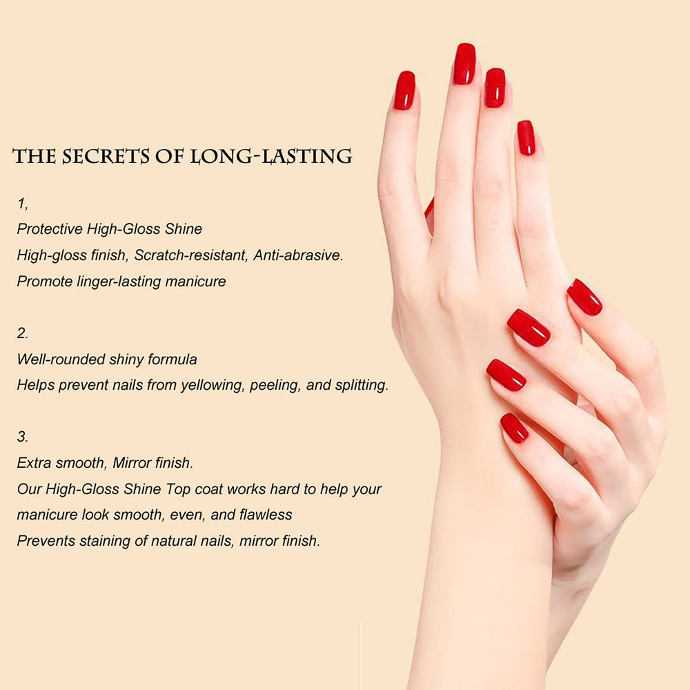Vishine anti-scratch protection on a gel manicure