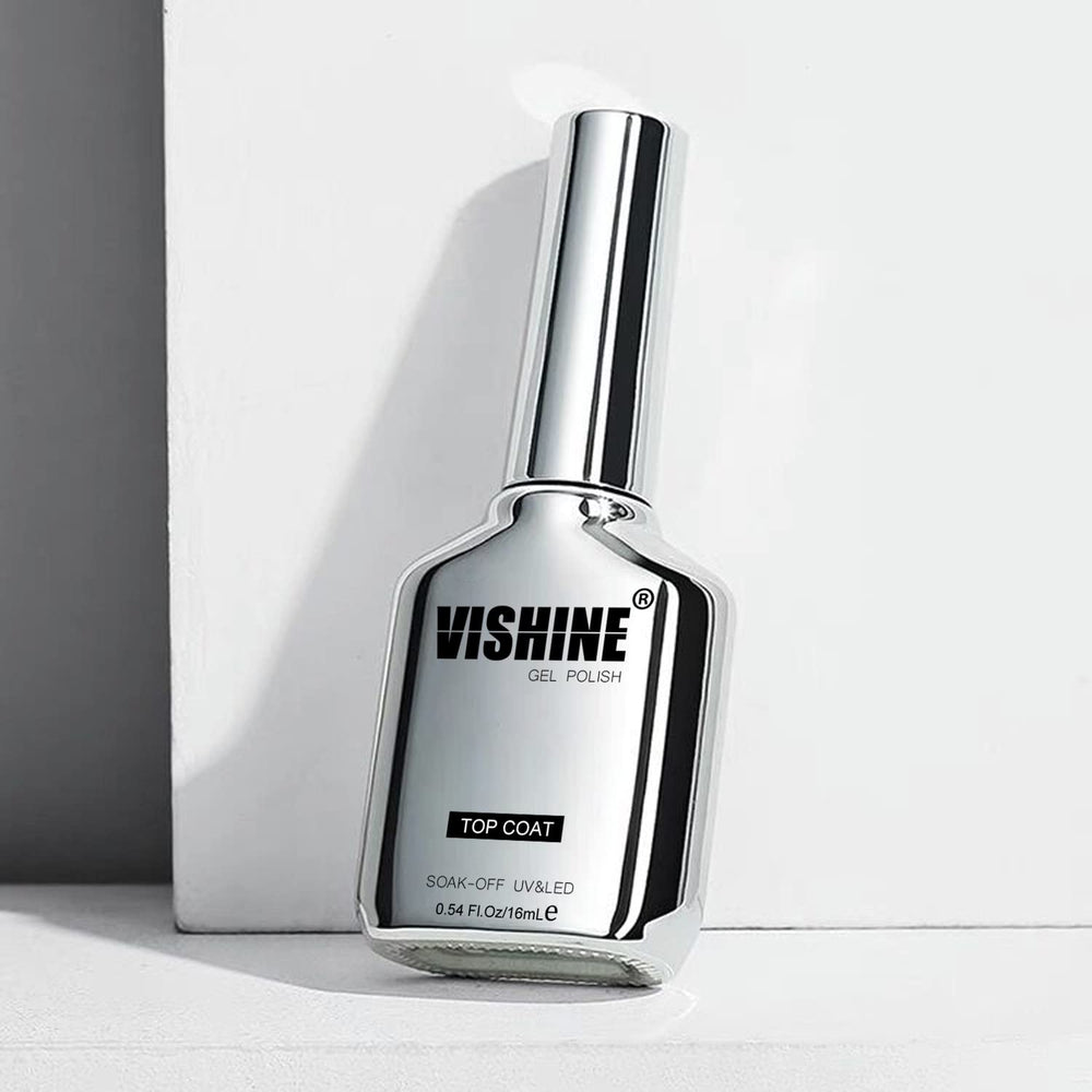 Vishine nails with mirror finish after applying top coat