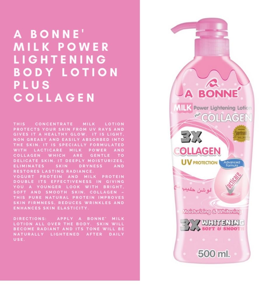 A Bonné Loción corporal con colágeno para mayor confort de la piel.