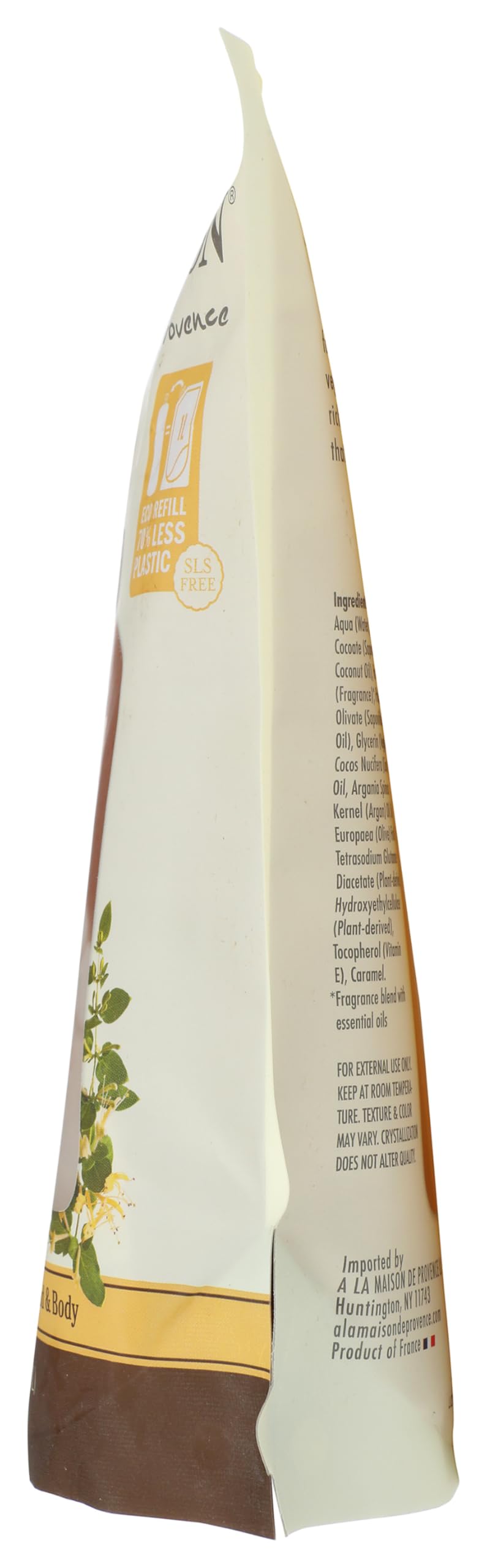 A LA MAISON Honeysuckle ingredients oils close-up highlights plant-based formula.