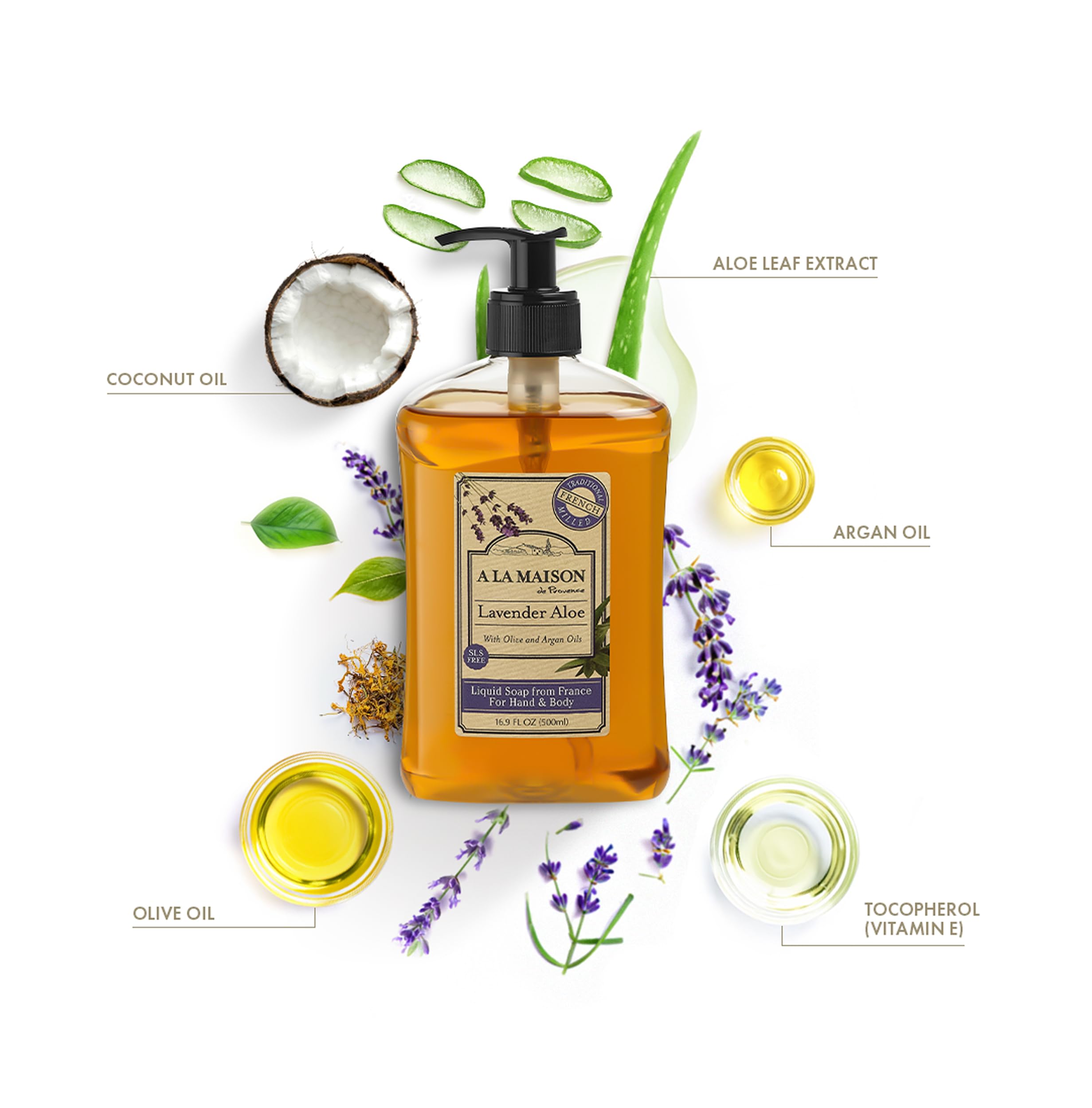 A La Maison Lavanda Aloe, espuma suave que cuida la piel de las manos.