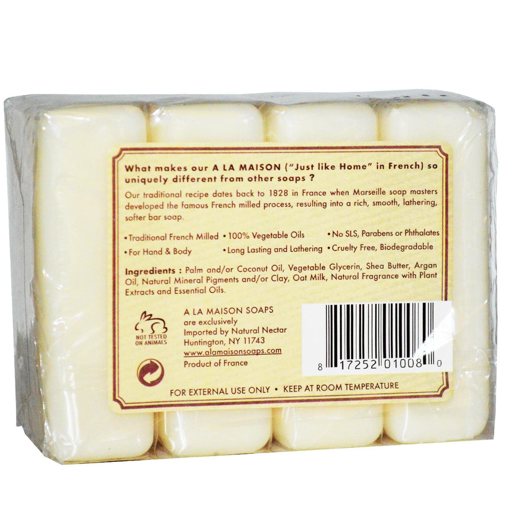 A La Maison Oat Milk Bar Soap ingredients highlight oat milk for moisturized skin.