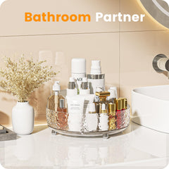 A-LuGei bathroom cosmetics storage in clear acrylic keeps counters neat and items visible