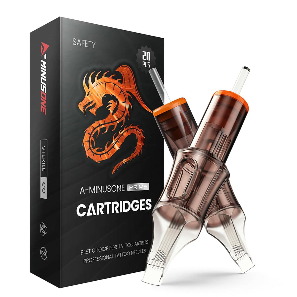 A-minusone: paquete completo de 20 cartuchos de tatuaje, listo para uso profesional.
