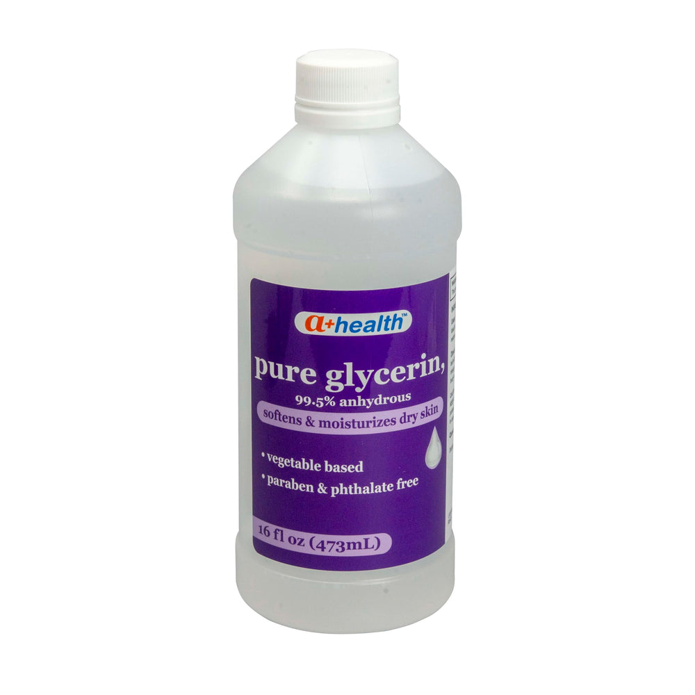 Glicerina pura de A+Health en botella-16oz para hidratar la piel.