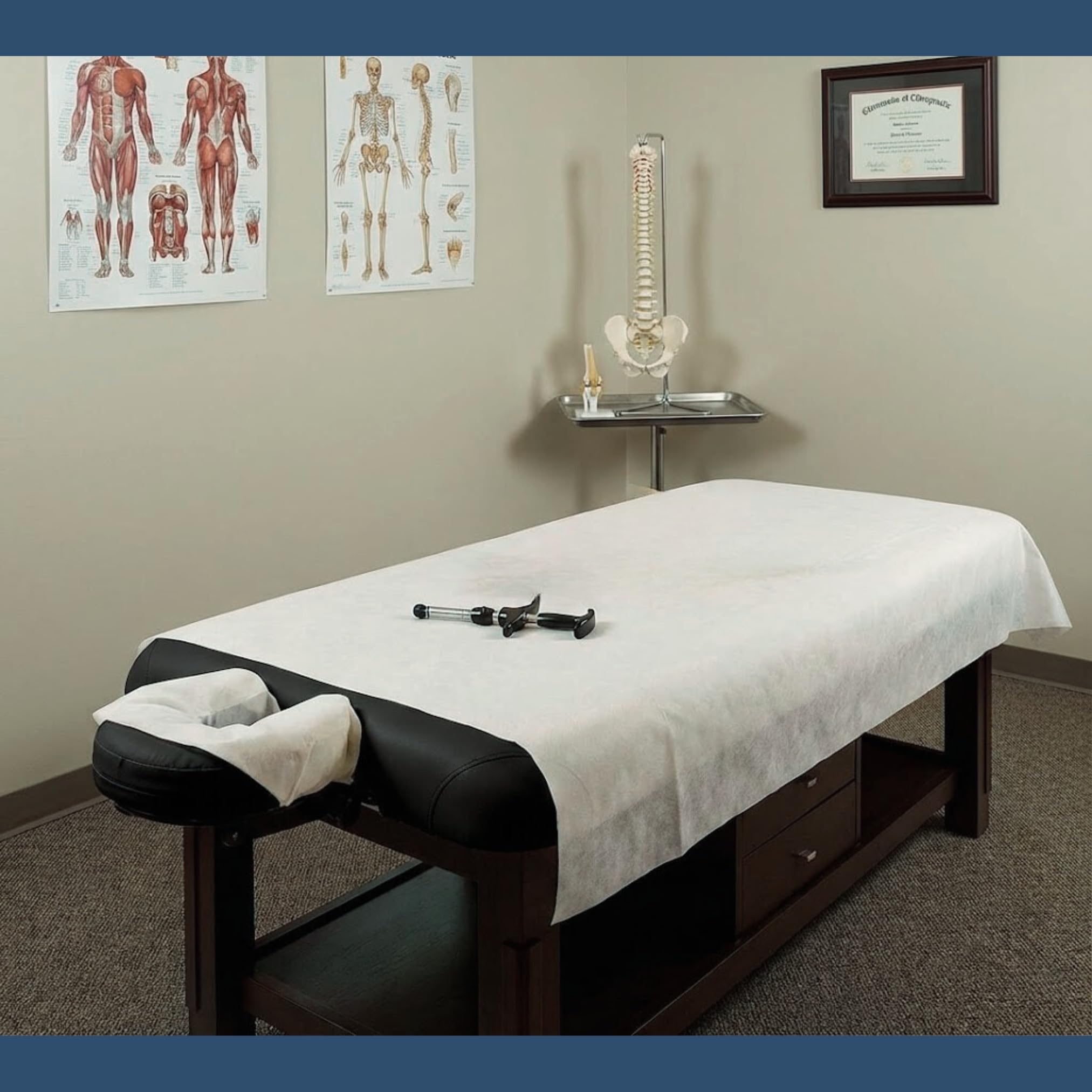 A&A latex-free disposable sheets emphasize skin-friendly cleanliness.
