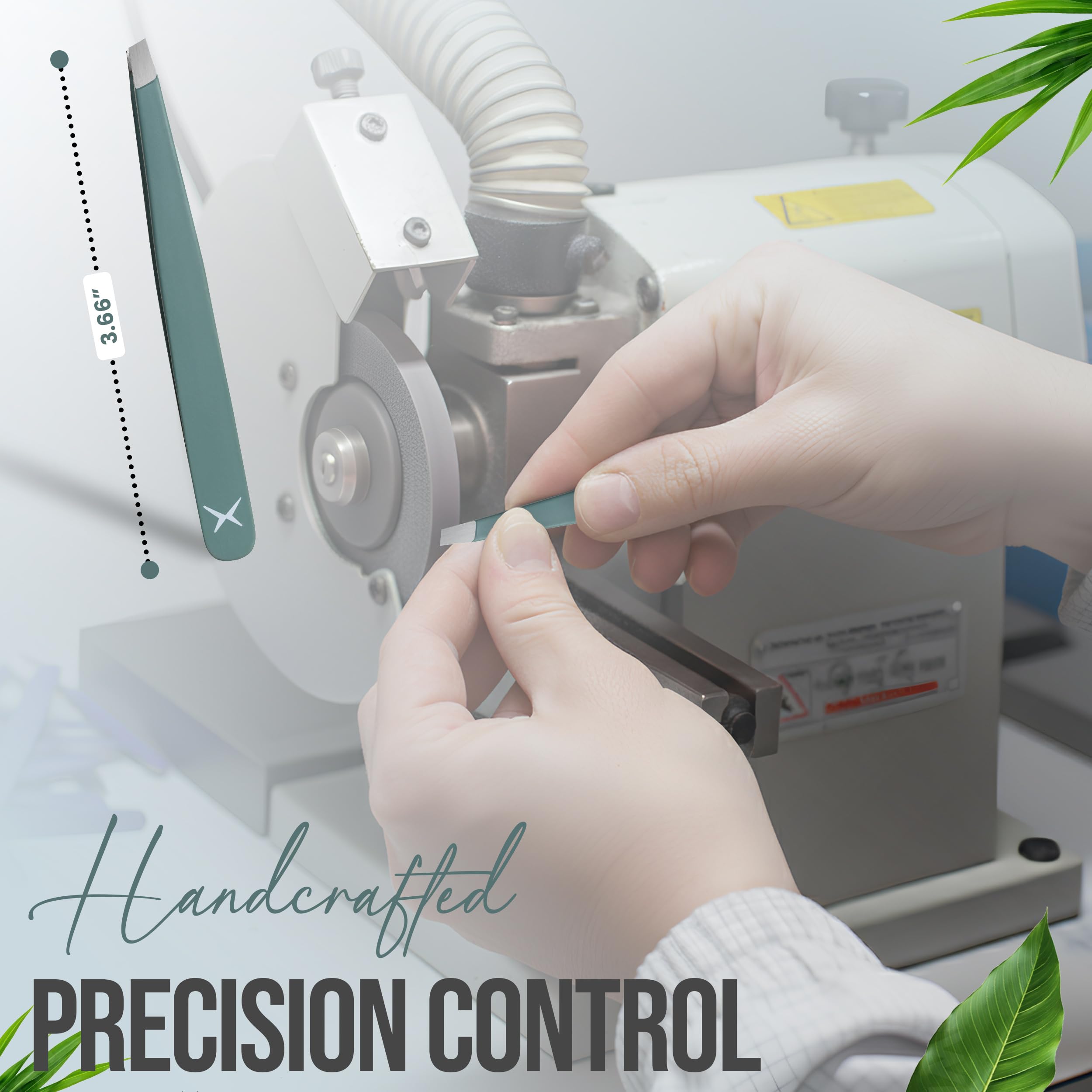 aaasportx Professional Slant Tip Tweezers Olive Fog delivering salon-quality results at home