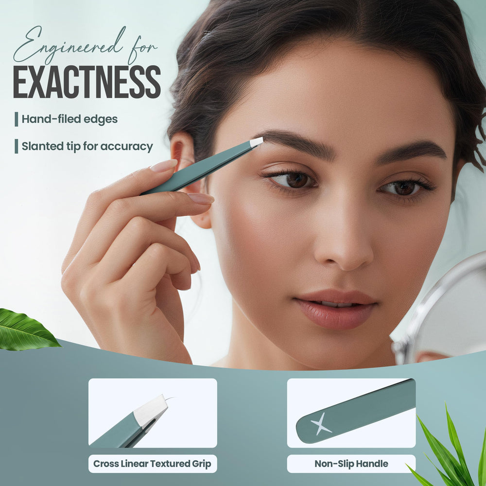 aaasportx Eyebrow tweezers Olive Fog ideal for ingrown hair removal and splinters
