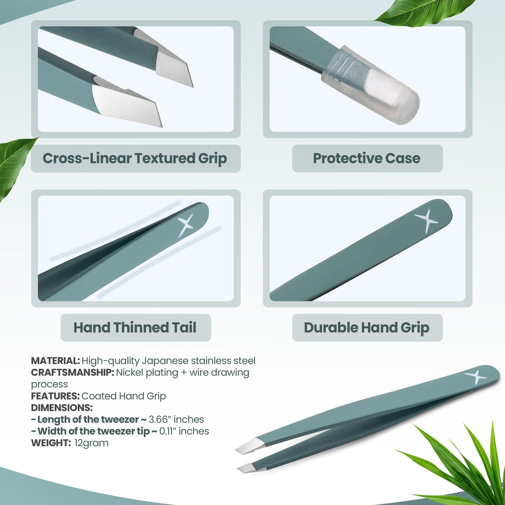 aaasportx Slant tweezers Olive Fog easy cleaning with soap or alcohol after use