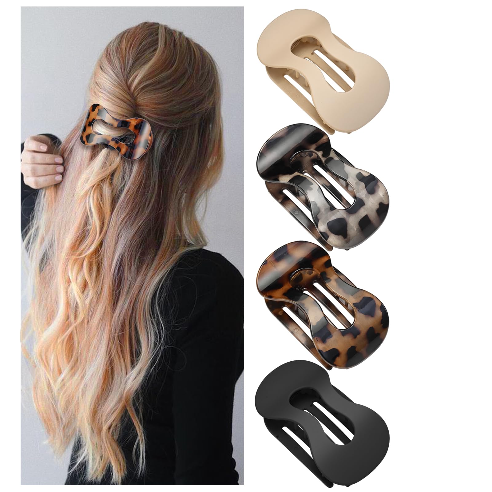 Aaiffey hollow-8 flat hair clip; sleek design for versatile styling.