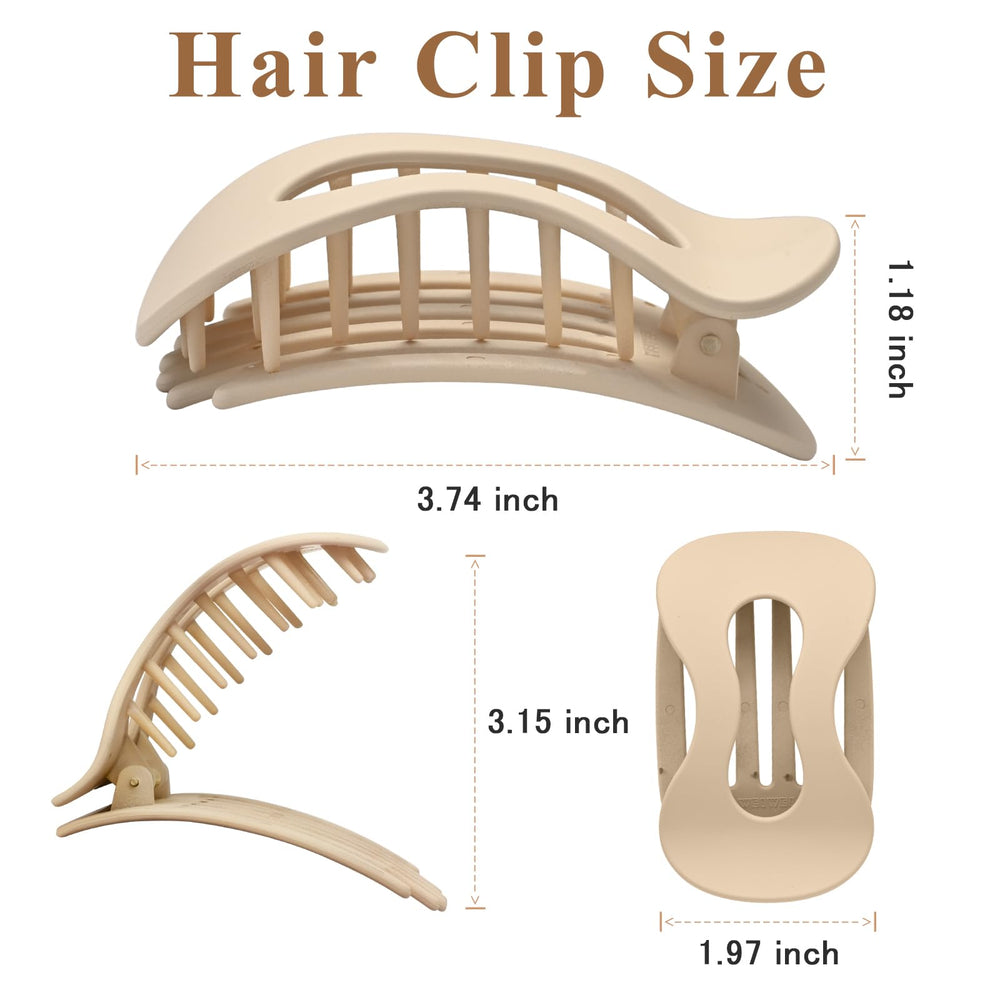 Aaiffey lay-flat hair clip; comfortable all-day wear.