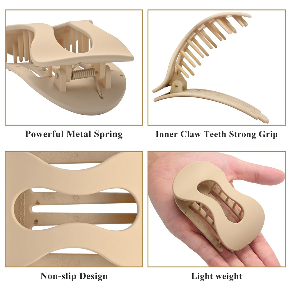 Aaiffey no-slip multi-tooth clip; securely grips various hair types.