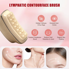 AAJP face drainage massager highlights jawline sculpting and relaxed facial muscles.