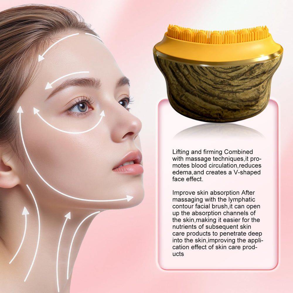AAJP Lymphatic Contour Face Brush ideal for daily home skincare.