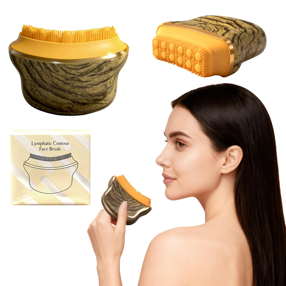 AAJP Lymphatic Contour Face Brush front view for daily lymph drainage and refreshed skin.