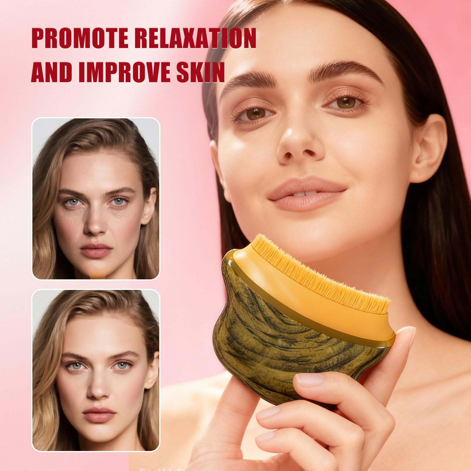 AAJP Lymphatic Contour Face Brush portable design for travel.