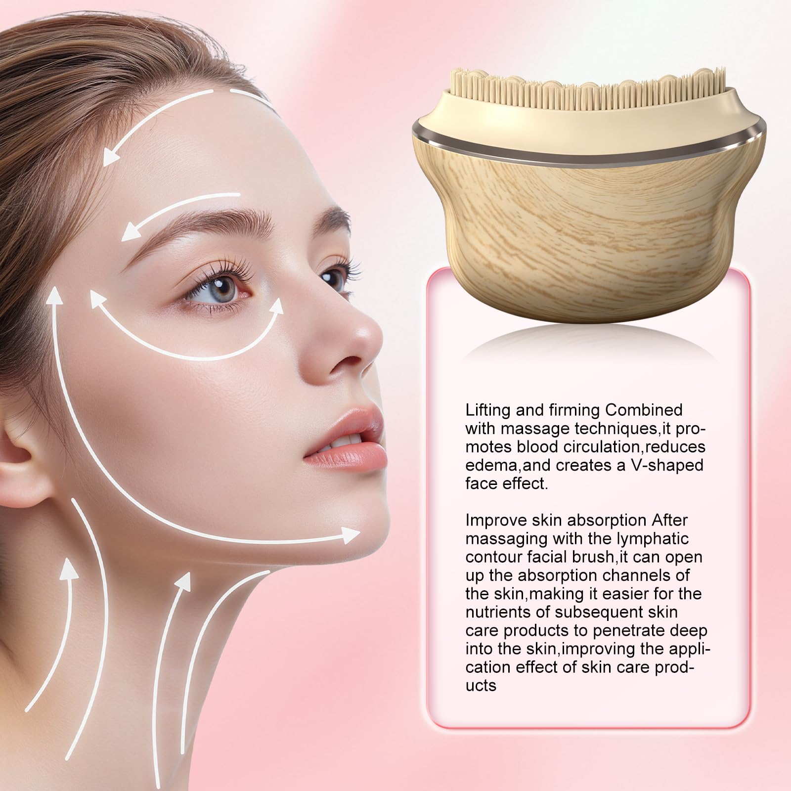 AAJP portable lymphatic brush requires no charging for on-the-go self-care.