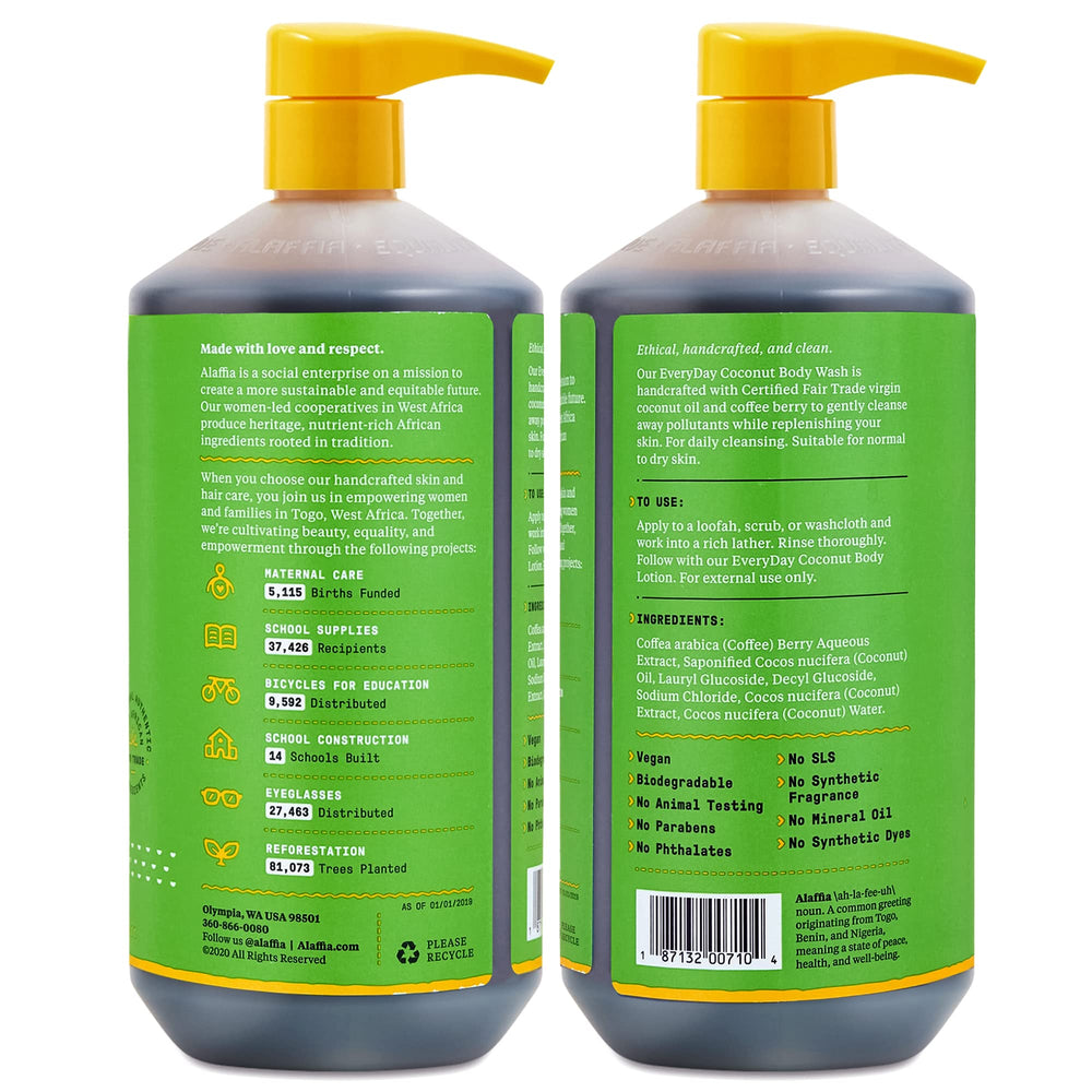 Alaffia Everyday Coconut 2-pack on shelf highlights value and convenience.