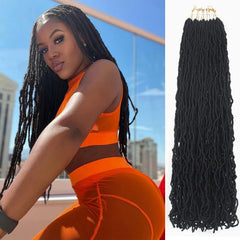 Aayubb soft locs 20in crochet hair for a lightweight, natural look.