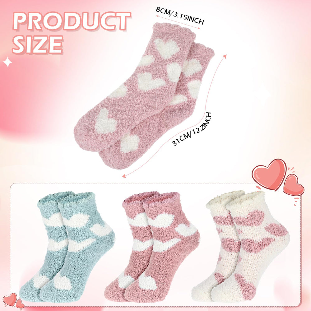 Abeillo fluffy slipper socks in white, pink, green