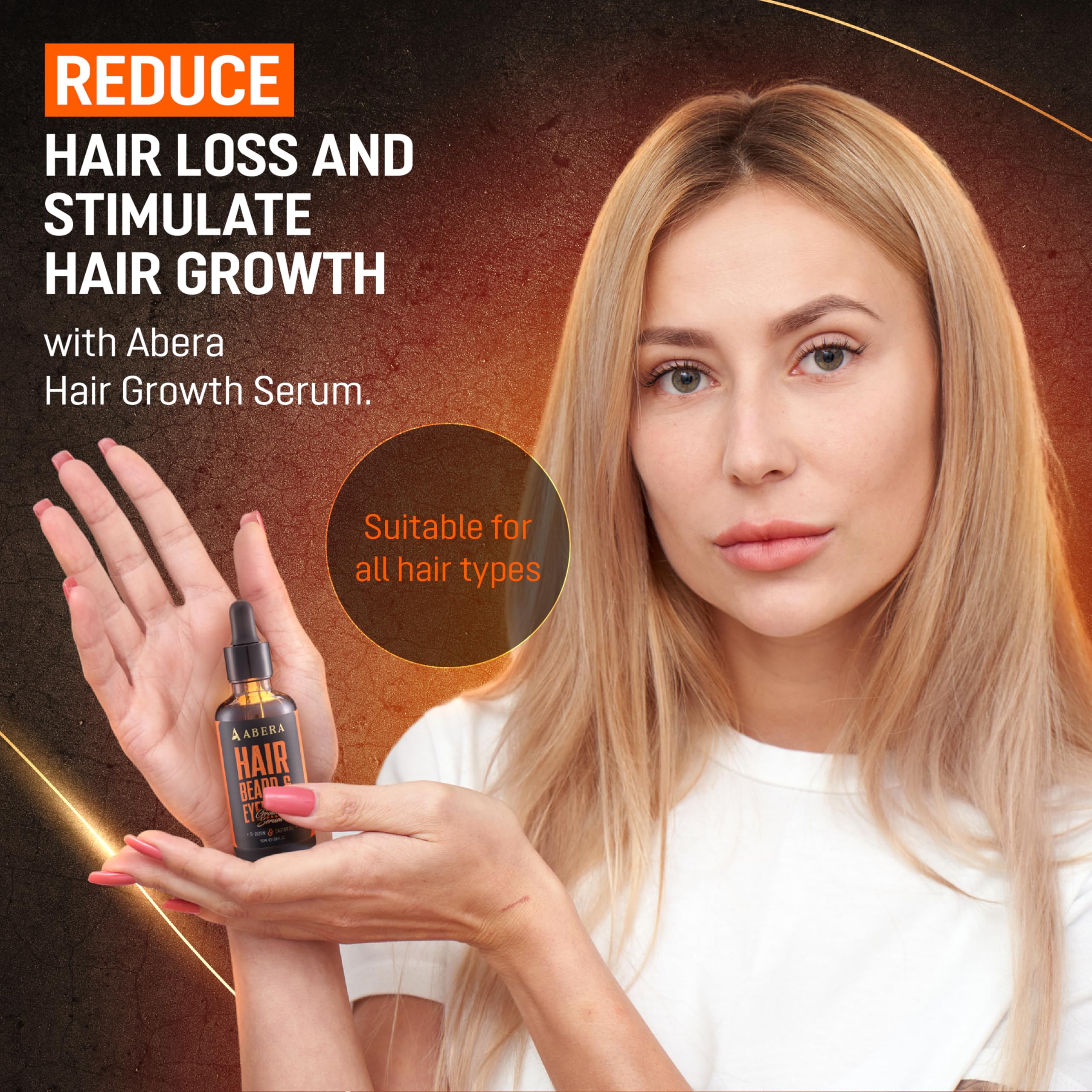 ABERA hair growth serum roller cap ready for application.