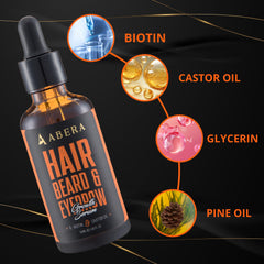 ABERA hair growth serum roller for scalp exfoliation and absorption.
