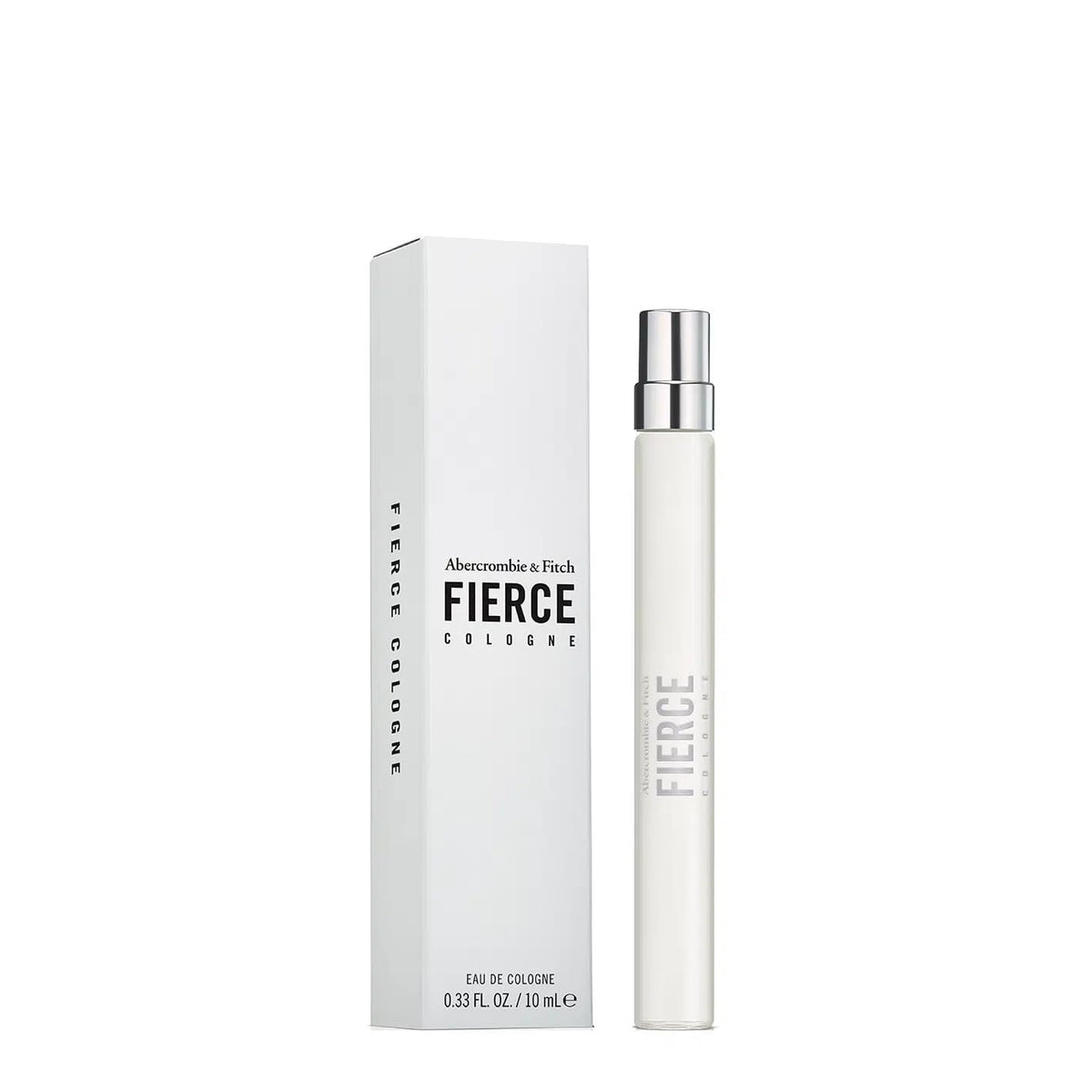 Abercrombie and Fitch Fierce travel-size bottle showcases woody aromatics for everyday confidence.