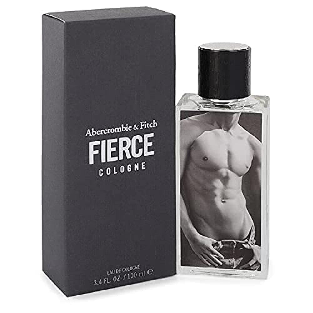 Abercrombie & Fitch Fierce for Men bottle front view, bold woody scent for daily confidence