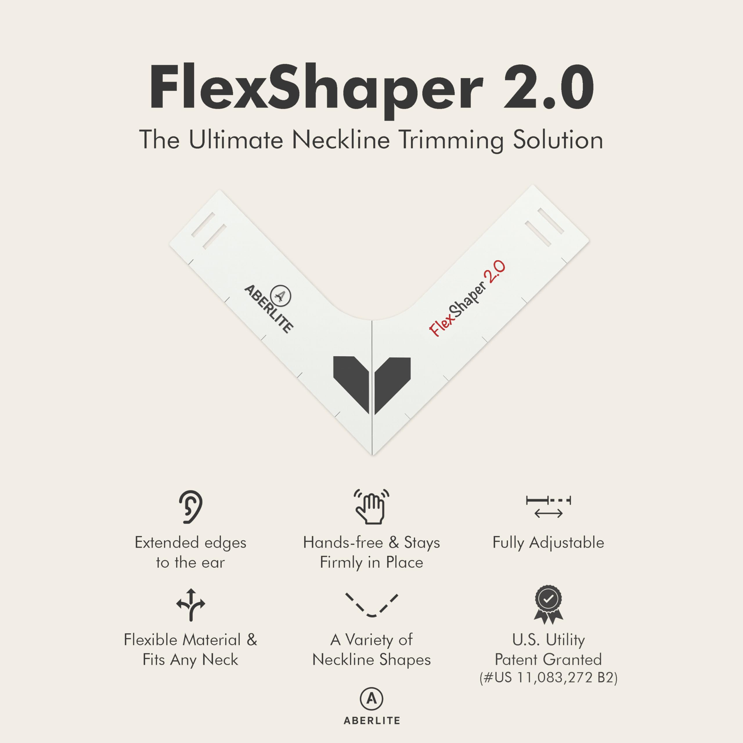 Aberlite FlexShaper 2.0 hands-free tool with elastic headband for easy trimming.