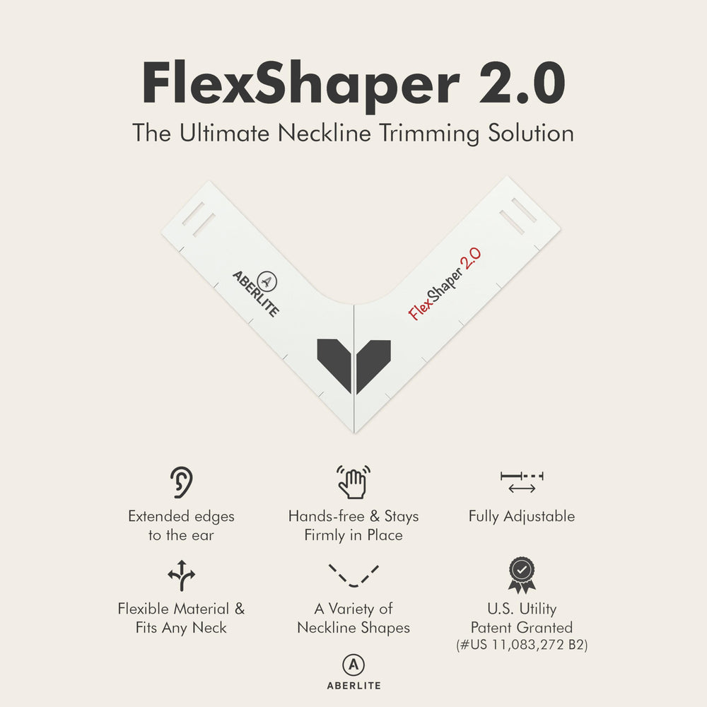 Aberlite FlexShaper 2.0 hands-free tool with elastic headband for easy trimming.