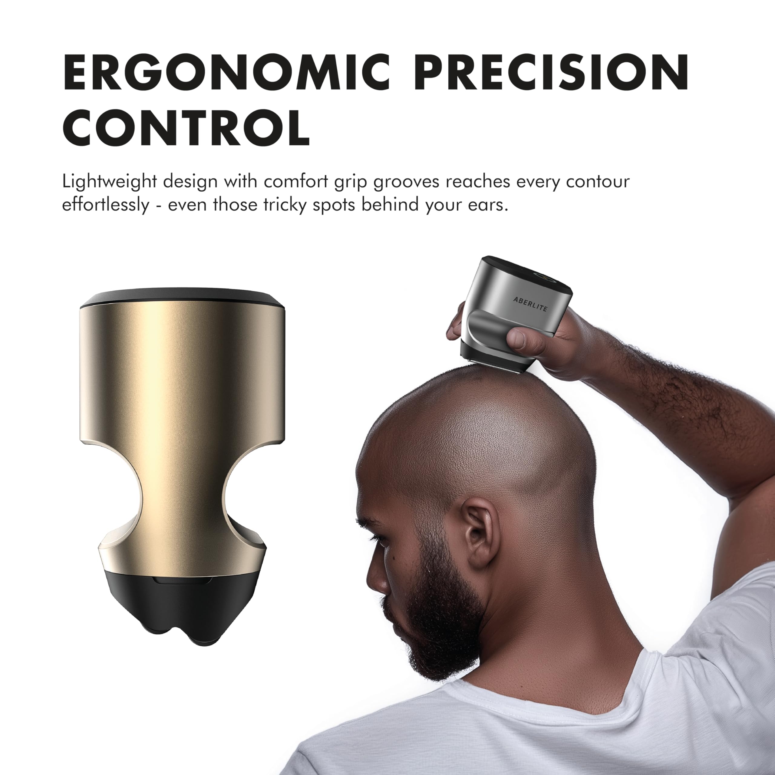 Aberlite Touch 2 wet-dry use demonstrates versatile shaving in water or dry conditions.