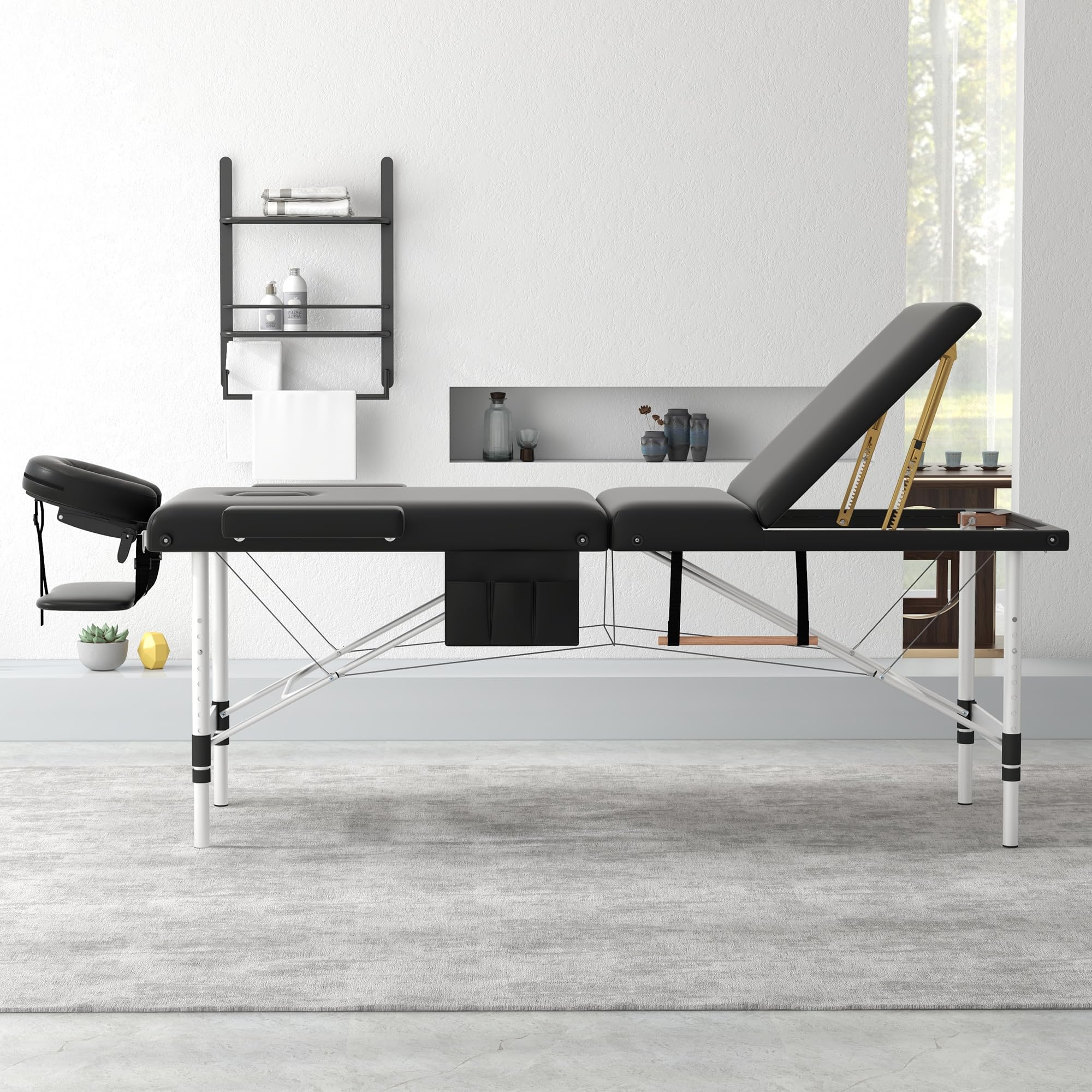 ABET massage table's portable design makes it easy to move between locations.