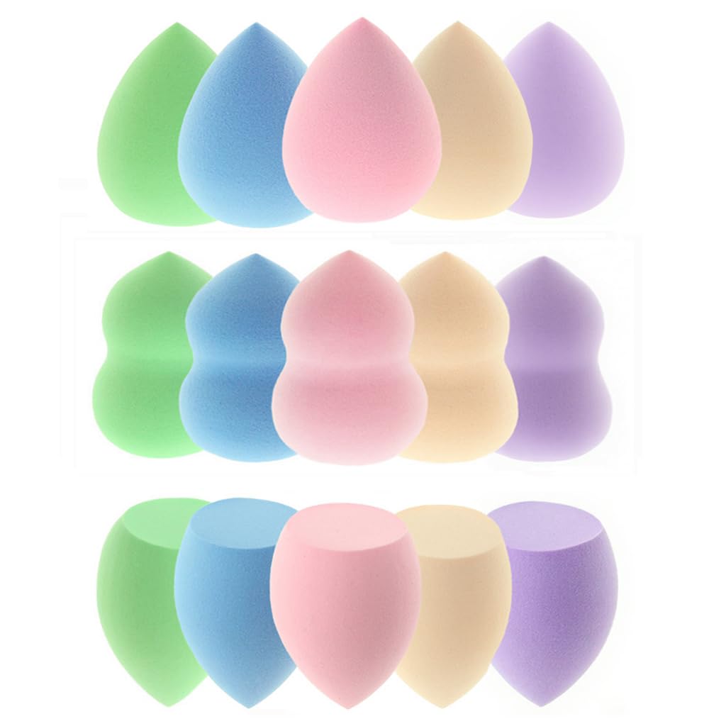 Abgream 15-piece teardrop pink sponge for seamless foundation blending