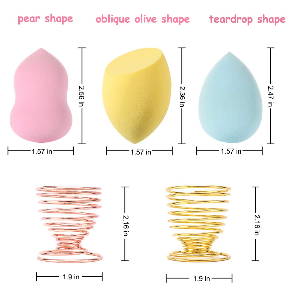 Abgream teardrop sponge blender in coral for smooth powder blending.