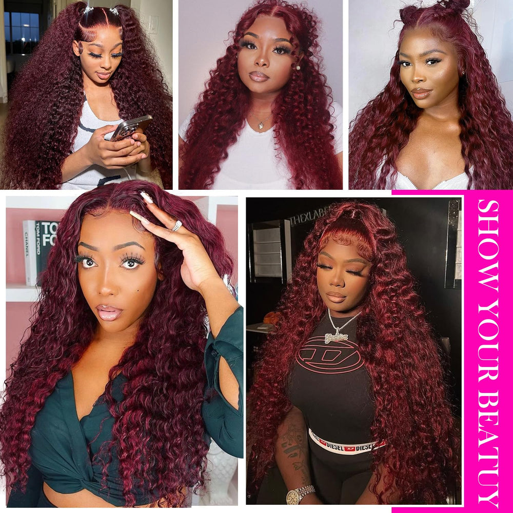 Abhayy long burgundy wig 30 inches ideal for events and everyday wear