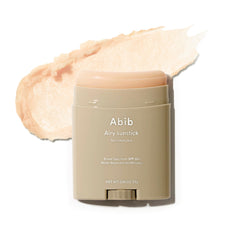 Abib Airy Sunstick: protección SPF50+ para rostro y cuerpo sin residuo blanco.