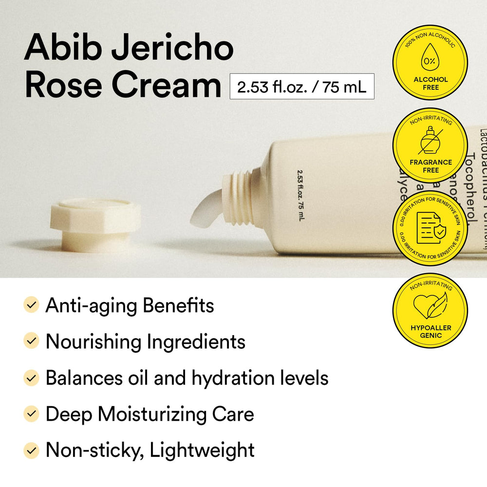 Close-up of Abib Jericho Rose Cream texture for smooth skin