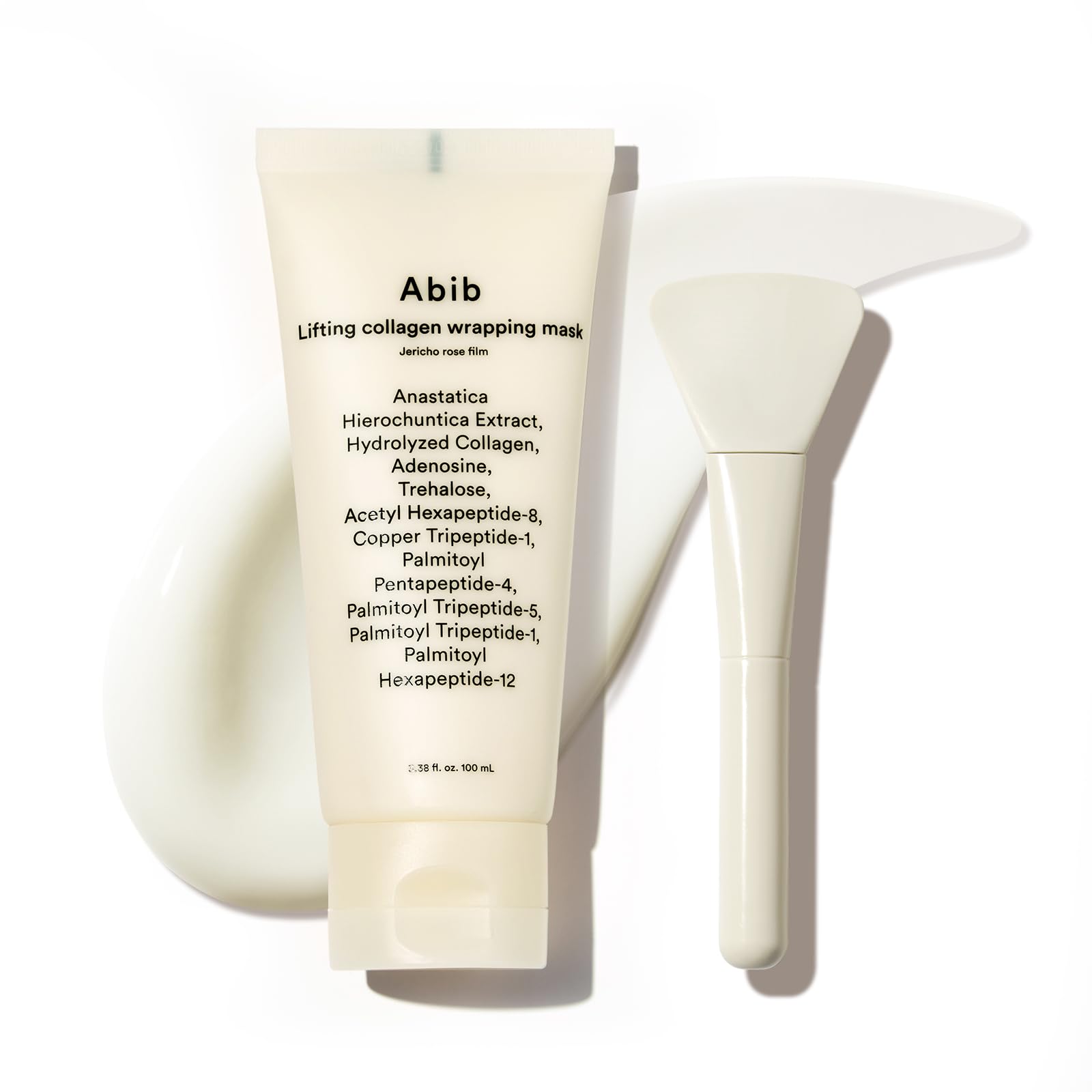 Abib lifting collagen wrapping mask with Jericho Rose film for firmer, more elastic skin.