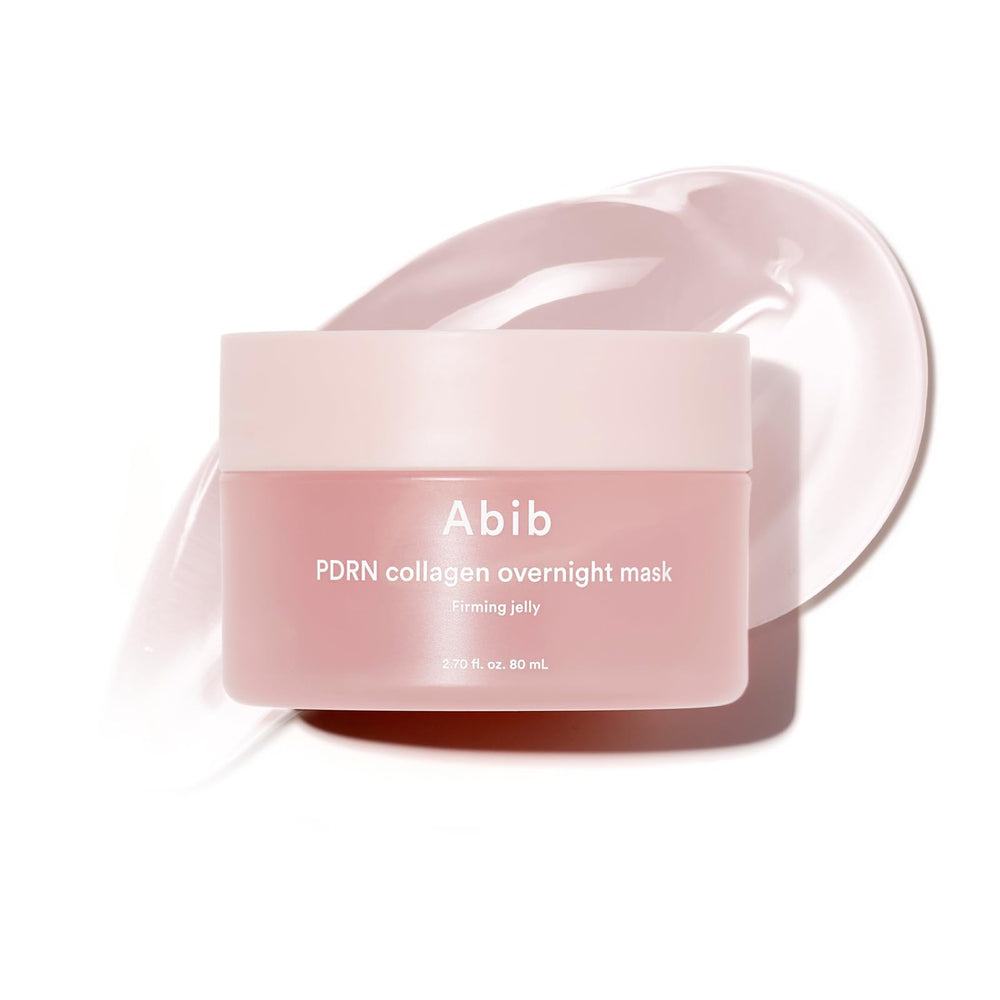 Abib PDRN Collagen Overnight Mask jar close-up showing rich firming jelly for practice use