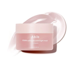 Abib PDRN Collagen Overnight Mask jar close-up showing rich firming jelly for practice use